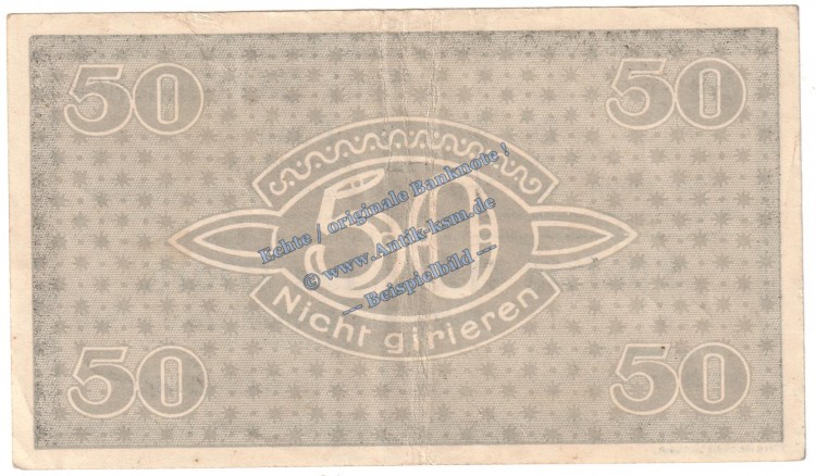 Limbach , Banknote 50 Millionen Mark Schein in gbr. Keller 3274.II.o , Sachsen 1923 Grossnotgeld - Inflation