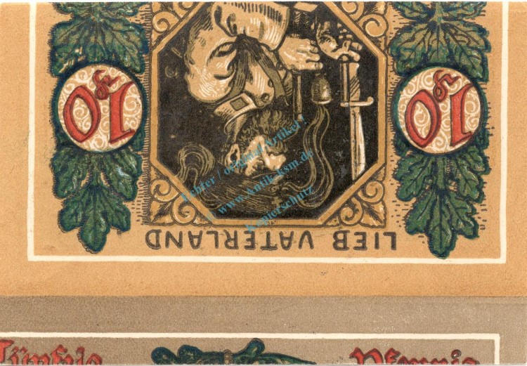 Lindenberg , 10 Pfennig --FEHLDRUCK-- G in kfr-unc , Ti.4115.... Bayern 1918 Verkehrsausgabe