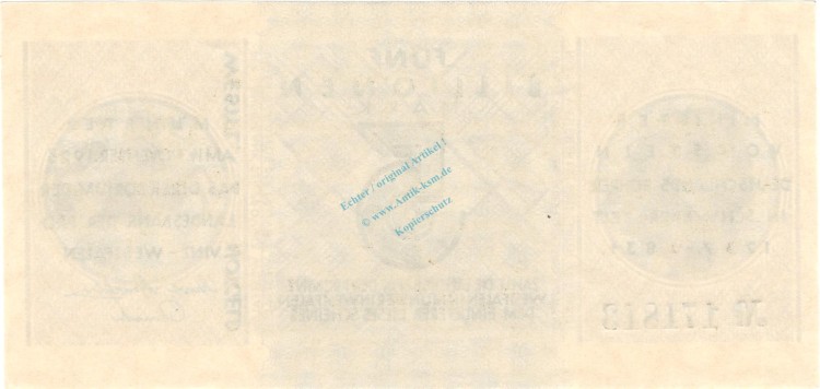 Münster , Banknote 5 Billionen Mark Schein in unc-kfr Keller 5562.u , Westfalen 1923 Inflation