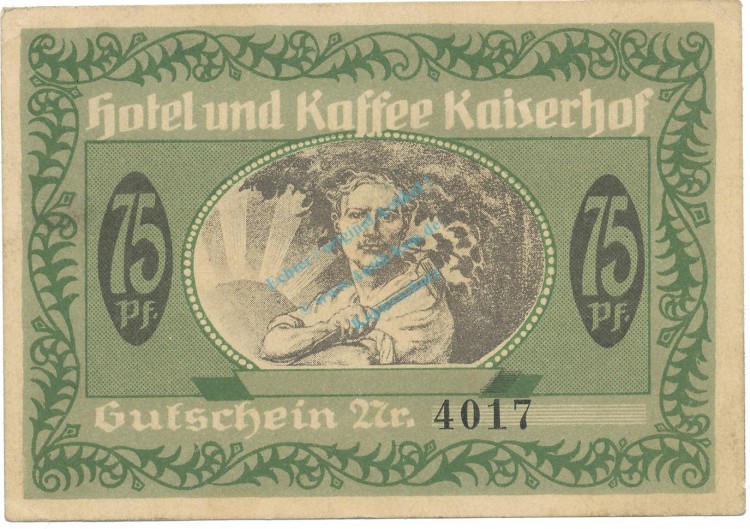Münster , Notgeld 75 Pfennig Schein unc-kfr. M-G 914.1 , NRW o.D. Seriennotgeld -5726-
