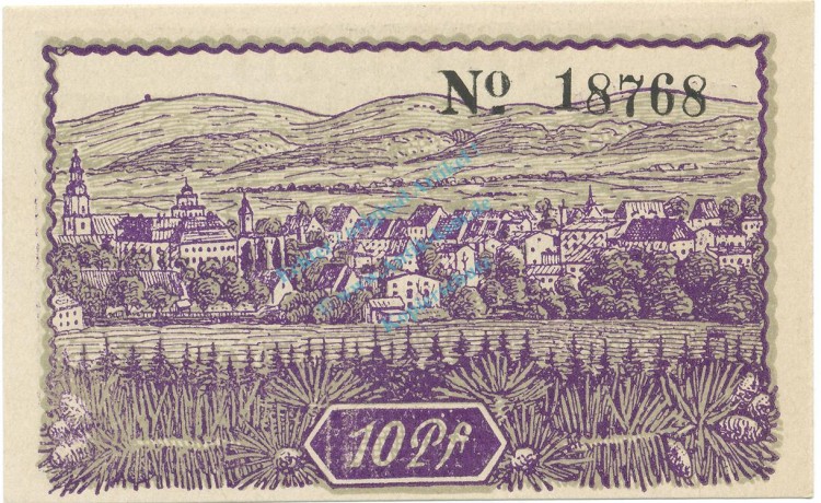 Mittelwalde , Notgeld 10 Pfennig Schein unc-kfr. Ti.4585.095.01 , SLN o.D. Verkehrsausgabe -4187-