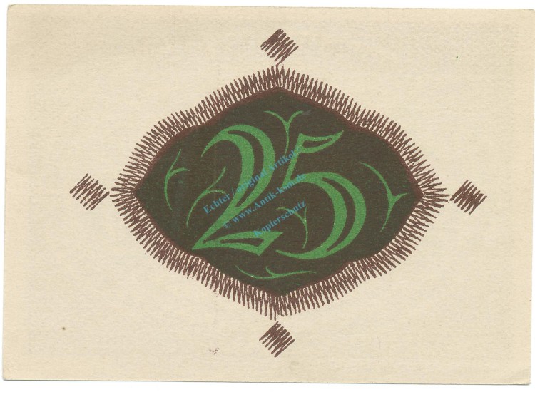 Namslau , Notgeld 25 Pfennig Schein unc-kfr. Ti.4755.10.02 , SLN 1920 Verkehrsausgabe -4160-