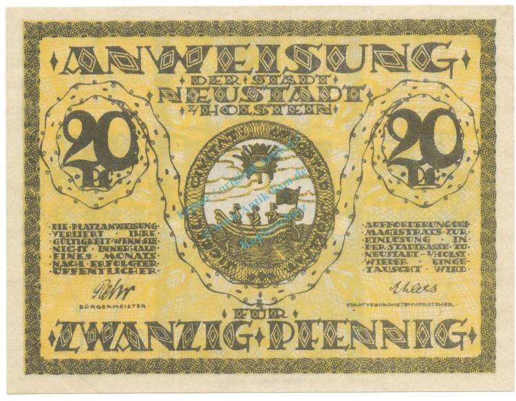 Neustadt , Notgeld 50 Pfennig Schein unc-kfr. Ti.4950.05.05 , SH o.D. Verkehrsausgabe -4172-