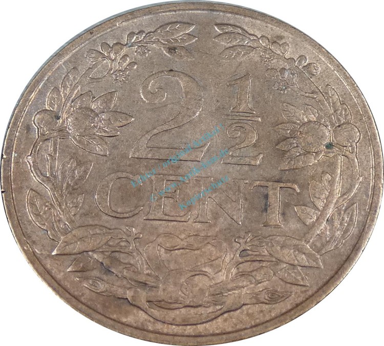 Niederlande , 2,5 Cent Münze von 1941 --Wilhelmina-- ss-vz , -0191-