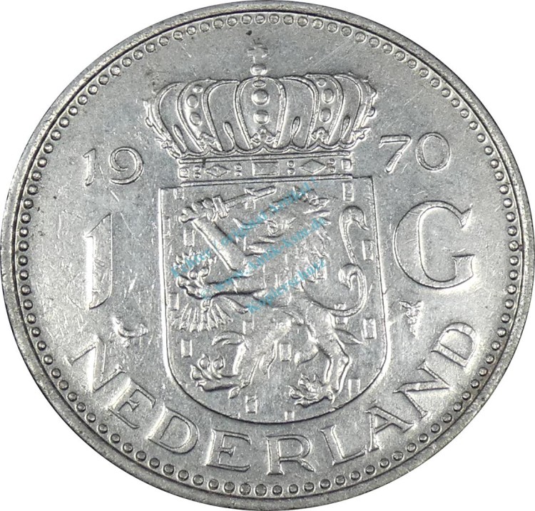Niederlande , Münze 1 Gulden 1970 -Königin Juliana- KM.184.a vz -0240-