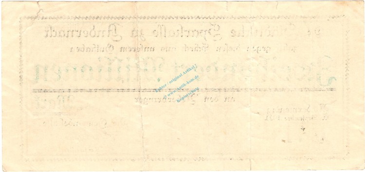 Niedermendig , Banknote 200 Millionen Mark Schein in gbr Keller 3924.c , Rheinland 1923 Inflation