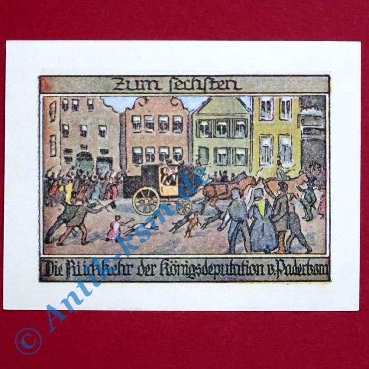 Notgeld Burgsteinfurt , 50 Pfennig Bild 6 , Mehl Grabowski 210.1 A , von 1921 , Nordrhein Westfalen Serien Notgeld