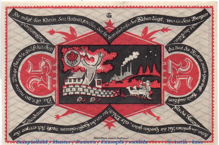 Notgeld Dortmund , 25 Mark Schein in kfr. Haimonskind , Müller 1065.5 , 10.10.1922 , Westfalen Großnotgeld