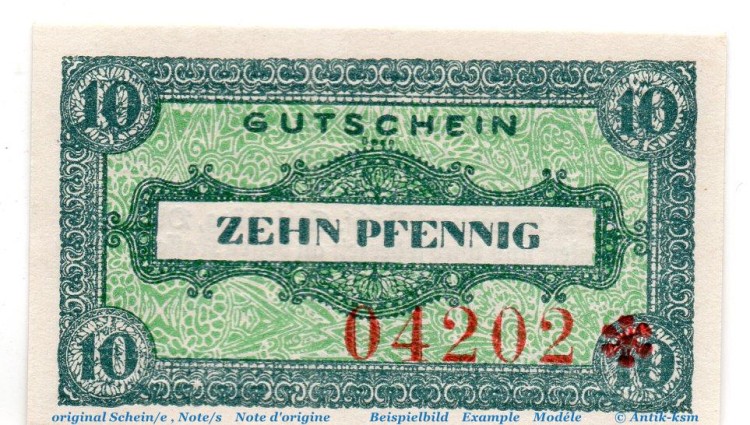 Notgeld Jos. C. Huber Kunstanstalt Diessen 1370.05.02 , 10 Pfennig Schein in kfr. o.D. Bayern Verkehrsausgabe