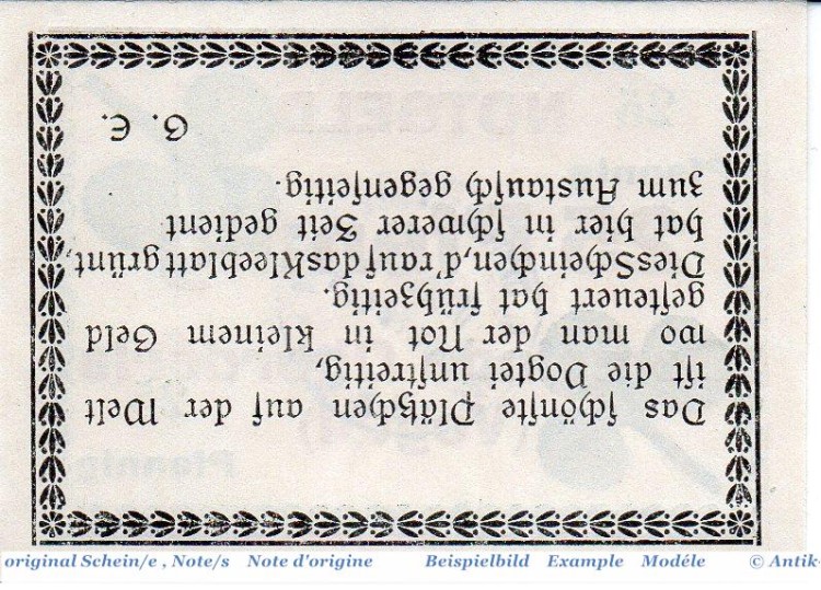 Notgeld Oberdorla , 25 Pfennig Schein in kfr. Tieste 5225.05.020.f , von 1918 , Thüringen Verkehrsausgabe