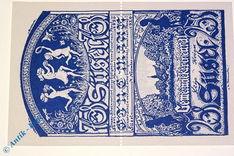 Notgeld Süsel , 25 + 75 Pfennig Doppelschein Nr 5 , Mehl Grabowski 1301.2 , von 1920 , Schleswig Holstein Serien Notgeld