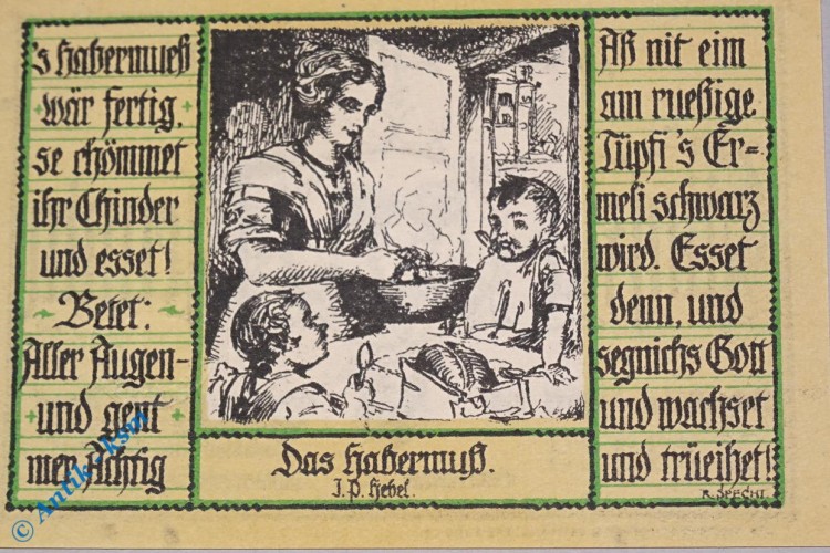 Notgeld Schopfheim , 50 Pfennig Schein 3 , ohne Gründruck , Mehl Grabowski 1201.1 , von 1921 , Baden Württemberg Seriennotgeld
