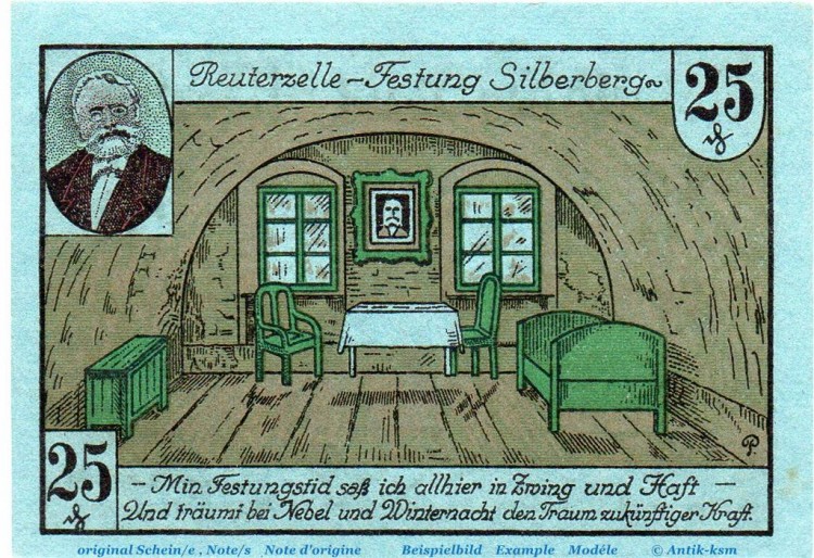 Notgeld Silberberg , 25 Pfennig Schein , Mehl Grabowski 1228.2 , von 1921 , Schlesien Seriennotgeld