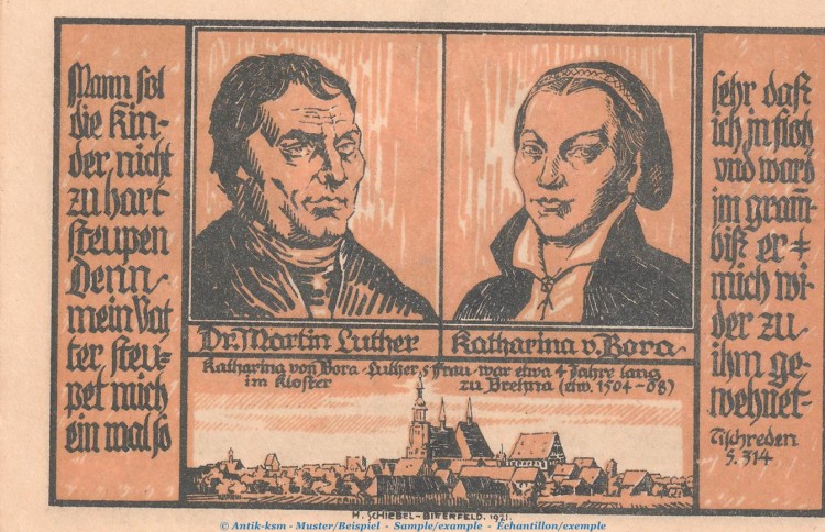 Notgeld Stadt Brehna 160.3 , 50 Pfennig Schein Nr.5 in kfr. von 1921 , Sachsen Anhalt Seriennotgeld