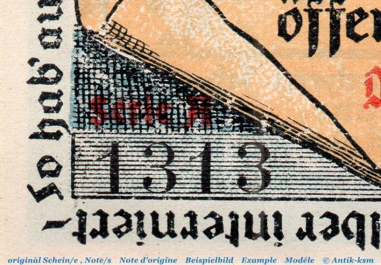 Notgeld Stadt Calbe 213.2 , 75 Pfennig roter Stempel in kfr. o.D. Sachsen Anhalt Seriennotgeld