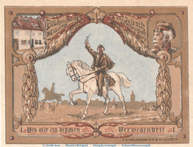 Notgeld Stadt Jessnitz 659.3 , 25 Pfennig Nr.1 -Glück auf- in kfr. von 1921 , Sachsen Anhalt Seriennotgeld