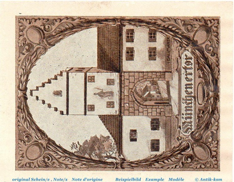 Notgeld Stadt Moosburg 899.1 , 25 Pfennig Schein Nr 3 in kfr. von 1921 , Bayern Seriennotgeld