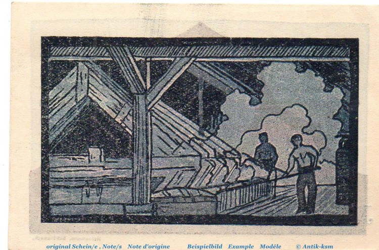 Notgeld Stadt Schönebeck Elbe 1196.2.a , 75 Pfennig Schein Nr 2 in kfr. o.D. Sachsen Anhalt Seriennotgeld