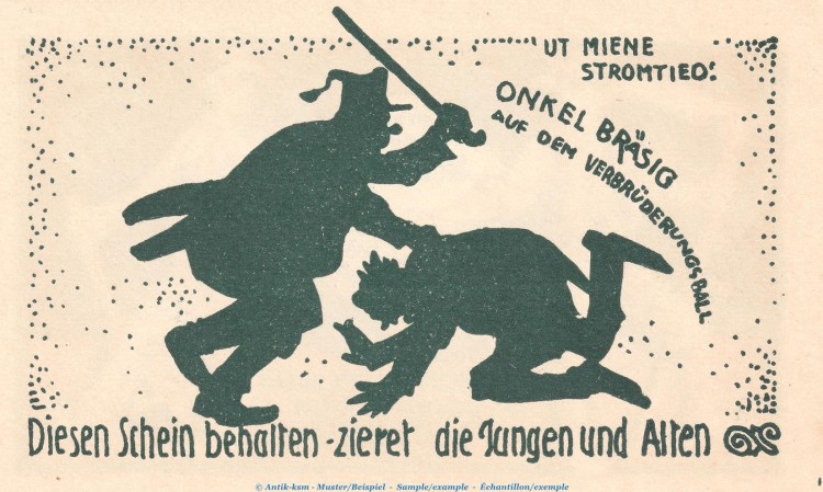 Notgeld Vatl. Frauenverein Helmstedt 598.1 , 5 Mark Schein in kfr. o.D. Niedersachsen Seriennotgeld