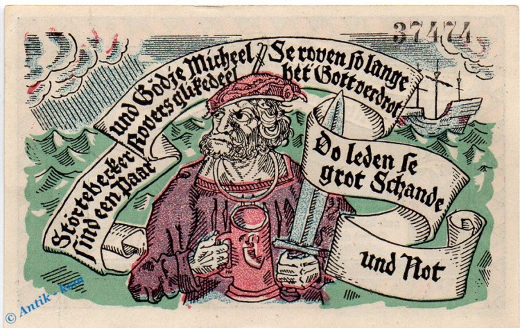 Notgeld Wilhelmshaven , 50 Pfennig Schein Nr. 2 , Mehl Grabowski 1431.1 A , Niedersachsen Seriennotgeld