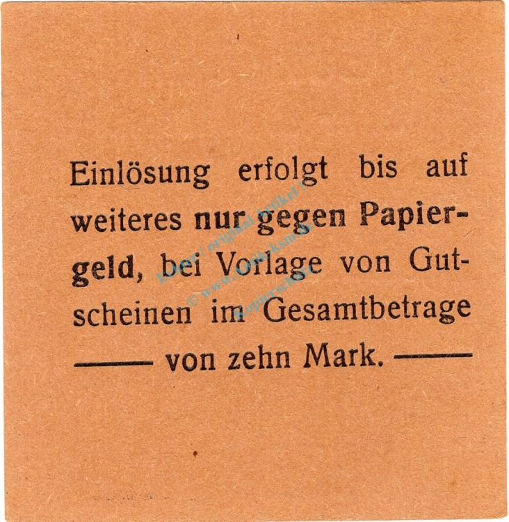 Oberhausen , Notgeld 3 Mark Schein in kfr. Diessner 270.4.d , Rheinland 1914 Notgeld 1914-15