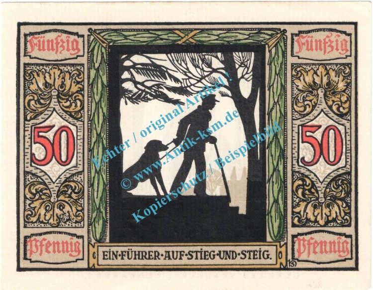 Oldenburg , Notgeld 50 Pfennig -glanz- Nr.2 in kfr. M-G 1016.1.a , Niedersachsen 1921 Seriennotgeld