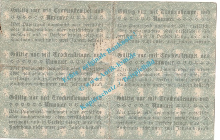 Pößneck , 5 Mark Notgeld Schein in gbr. Geiger 420.01.d , Thüringen o.D. Grossnotgeld