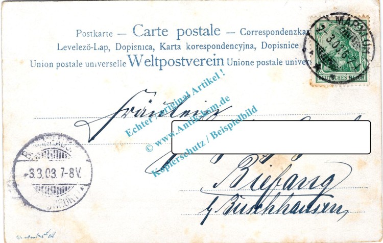 Passau , AK-PK , Motiv -Partie am Inn- gel. 1903 , Bayern