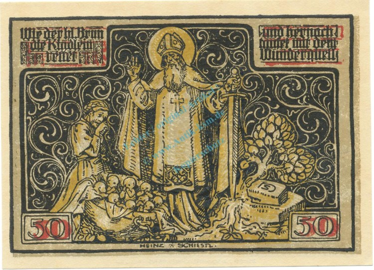 Querfurt , Notgeld 50 Pfennig -Nr.1- unc-kfr. M-G.1090.2 , SA 1921 Seriennotgeld -5825-
