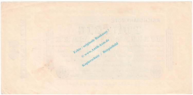 Reichsbanknote , 50 Milliarden Mark Schein in f-kfr. DEU-140.d , Weimarer Republik 1923 Inflation