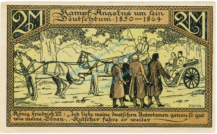 Sörup , Notgeld 2 Mark -o.Kn- unc-kfr. M-G 1231.2.b , SH o.D. Seriennotgeld -5706-