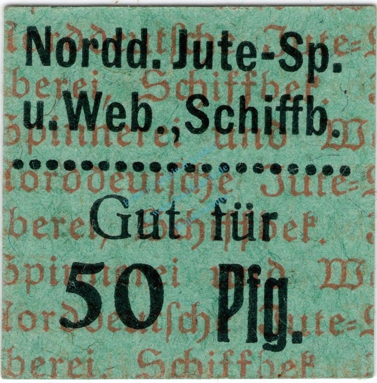 Schiffbek , Notgeld 50 Pfennig Schein unc-kfr. Ti.6495.05.13 , Schleswig o.D. VSchiffbek , Notgeld 50 Pfennig Schein unc-kfr. Ti.6495.05.13 , Schleswig o.D. Verkehrsausgabeerkehrsausgabe