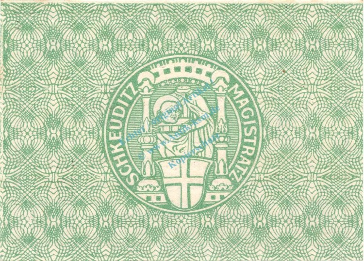 Schkeuditz , Notgeld 50 Pfennig Schein unc-kfr. Ti.6525.05.07 , Sachsen 1918 Verkehrsausgabe