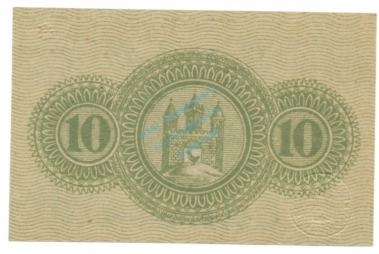 Schleusingen , Notgeld 10 Pfennig Schein unc-kfr. Ti.6570.05.06 TH o.D. Verkehrsausgabe -4303-