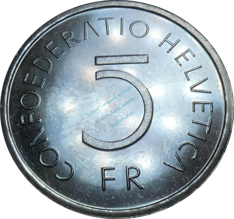 Schweiz , Gedenk Münze 5 Franken 1974 -Schlacht von Murten- KM.54 vz-stgl. -0224-