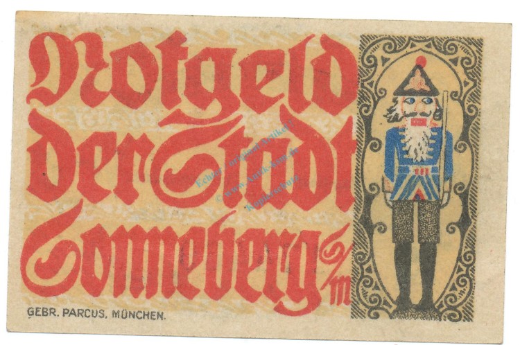 Sonneberg , Notgeld 10 Pfennig Schein unc-kfr. Ti.6985.10.15 TH 1920 Verkehrsausgabe -4271-