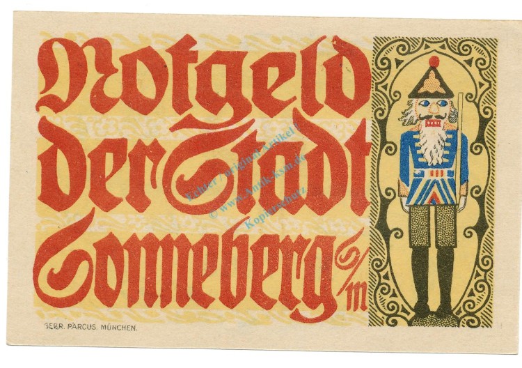Sonneberg , Notgeld 10 Pfennig Schein unc-kfr. Ti.6985.10.20 TH 1920 Verkehrsausgabe -4272-