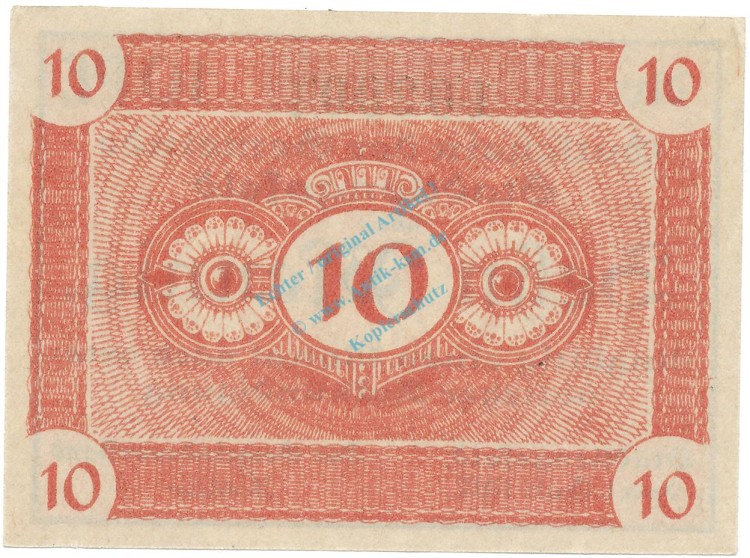 Stadtlengsfeld , Notgeld 10 Pfennig Schein unc-kfr. Ti.7055.05.26 TH 1917 Verkehrsausgabe -4279-