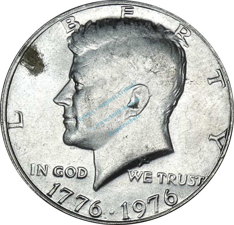 USA , 1 halber Dollar 1976 -Kennedy-independence Hall- , ss-vz -0203-