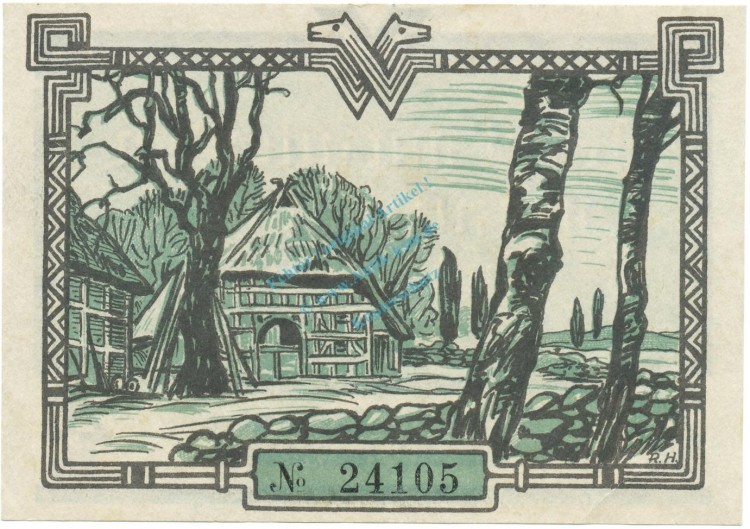 Winterhilfsspende , 20 Pfennig Schein unc-kfr. Gau Ost Hannover , Niedersachsen o.D. Spendenschein