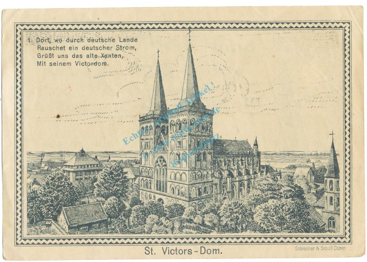 Xanten , Notgeld 1,50 Pfennig Schein Nr.1 F-kfr. M-G 1465.1 , NRW 1921 -5704-