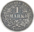 1 Mark Kursmünze -gr. Adler- 1900 E -deutsches Kaiserreich- ss-vz J.17 -0857-