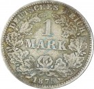 1 Mark Kursmünze -kl. Adler- 1875 E -deutsches Kaiserreich- s-ss J.9 -0839-