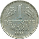 1 Mark Kursmmünze 1955 G -Bundesrepublik Deutschland- s-ss , J.385 -0707-