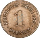 1 Pfennig Kursmünze 1875 B -Deutsches Kaiserreich- s-ss , J.1 -0758-