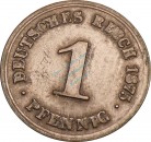 1 Pfennig Kursmünze 1875 C -Deutsches Kaiserreich- s-ss , J.1 -0759-