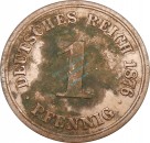 1 Pfennig Kursmünze 1876 D -Deutsches Kaiserreich- ss , J.1 -0772-