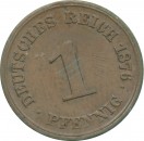 1 Pfennig Kursmünze 1876 H -deutsches Kaiserreich- s-ss , J.1 -0715-