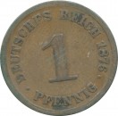 1 Pfennig Kursmünze 1876 J -deutsches Kaiserreich- s , J.1 -0717-