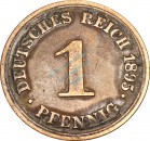1 Pfennig Kursmünze 1895 E -deutsches Kaiserreich- s-ss , J.10 -0731-